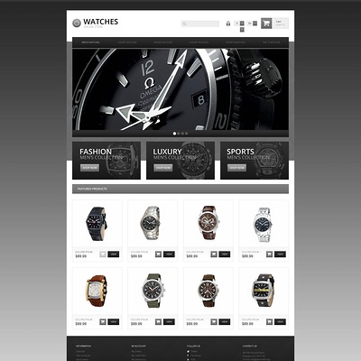 Responsive Watch Store PrestaShop Theme (PrestaShop theme for watch stores) Item Picture