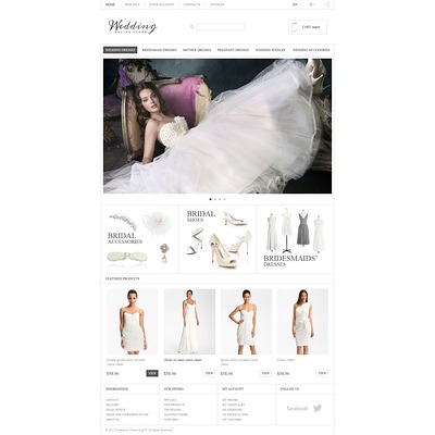 Responsive Wedding Store PrestaShop Theme (PrestaShop theme for wedding stores) Item Picture