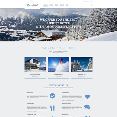 Rocky Hotel WordPress Theme (WordPress theme for hotels) Item Picture