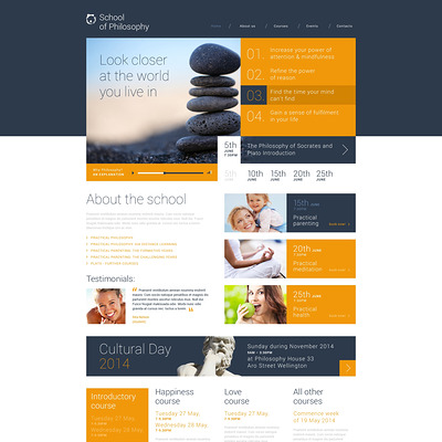 School of Philosophy WordPress Theme (education WordPress theme) Item Picture