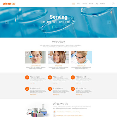 Science Lab Drupal Template (Drupal theme for education) Item Picture