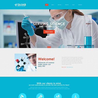 Science Lab Responsive Drupal Template (Drupal theme for education) Item Picture