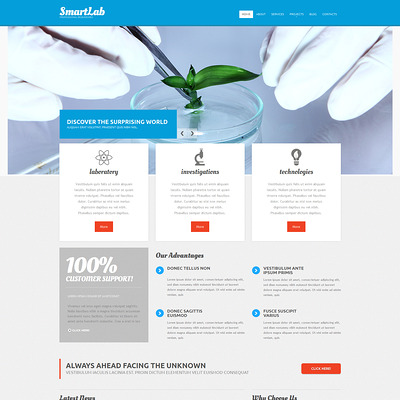 Science Lab Responsive Drupal Template (Drupal theme for education) Item Picture