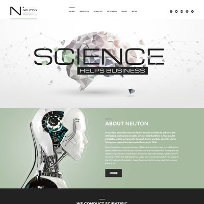 Science Lab Responsive WordPress Theme (science WordPress theme) Item Picture