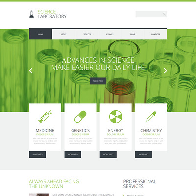 Science Lab WordPress Theme (science WordPress theme) Item Picture