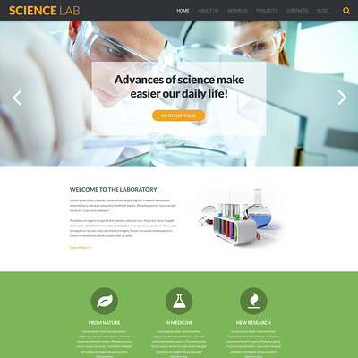 Science Lab WordPress Theme (science WordPress theme) Item Picture