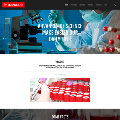 Science Lab WordPress Theme (science WordPress theme) Item Picture