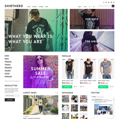 ShirtHero (PrestaShop theme for t-shirt stores) Item Picture