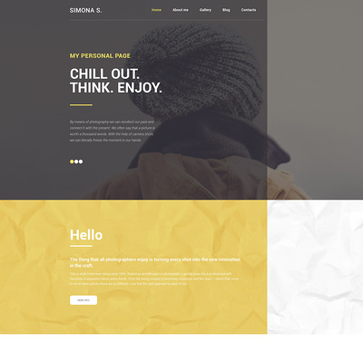 Simona S WordPress Theme (WordPress theme for photogaphers) Item Picture