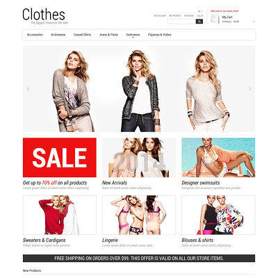 Smart Casual Magento Theme (Magento theme for mens and womens clothing) Item Picture