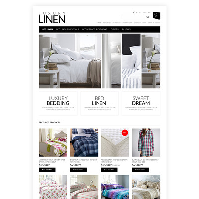 Soft, Luxury Linen OpenCart Template (OpenCart theme for interior design and home decor stores) Item Picture