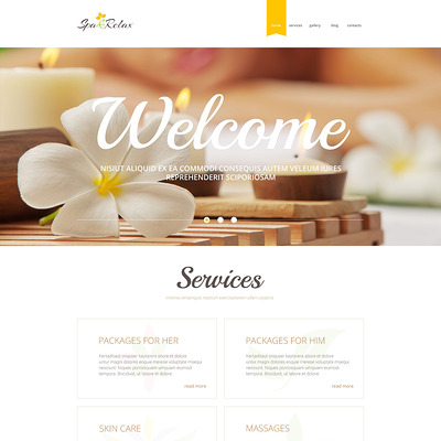Spa Accessories Responsive WordPress Theme (WordPress theme for hair and beauty salons and spas) Item Picture
