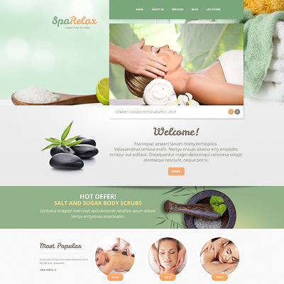 Spa salon WordPress Theme (WordPress theme for hair and beauty salons and spas) Item Picture
