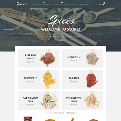 Spice Shop PrestaShop Theme (PrestaShop theme for food stores) Item Picture