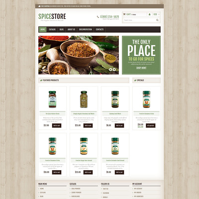 Spice Shop Responsive Shopify Theme (Shopify theme for food) Item Picture