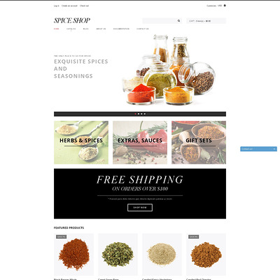 Spice Shop Responsive Shopify Theme (Shopify theme for food) Item Picture