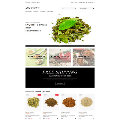 Spices and Seasonings PrestaShop Theme (PrestaShop theme for food stores) Item Picture