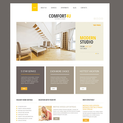 Square Real Estate Joomla Template (Joomla theme for real estate) Item Picture