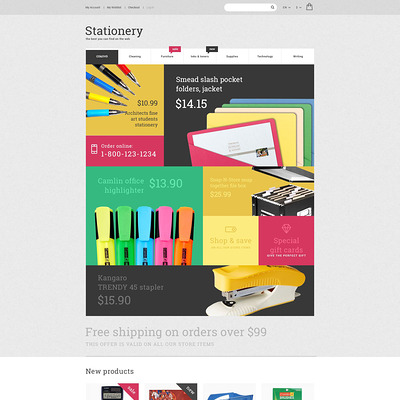 Stationery Store Magento Theme (Magento theme for office supplies and stationery) Item Picture