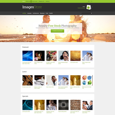Stock Photo Responsive OpenCart Template (OpenCart theme for stock photo stores) Item Picture