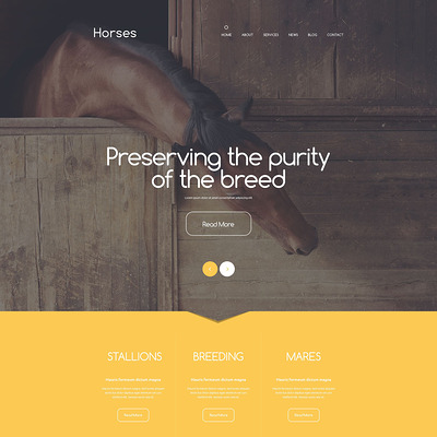 Stud Farm Drupal Template (Drupal theme for pets and animals) Item Picture