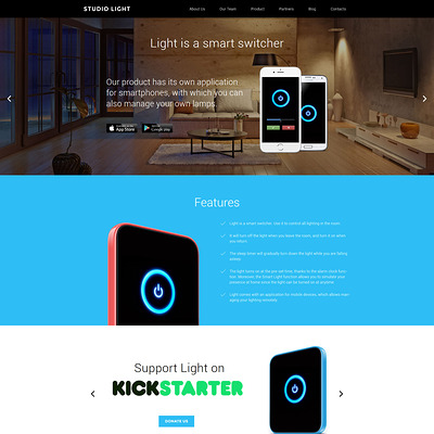Studio Light WordPress Theme (WordPress theme for promoting apps) Item Picture