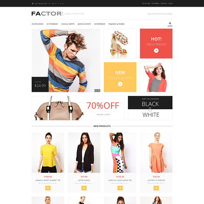 Style Factor Magento Theme (Magento theme for mens and womens clothing) Item Picture