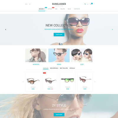 Sunglasses PrestaShop Theme (PrestaShop theme for sunglasses and eyewear) Item Picture