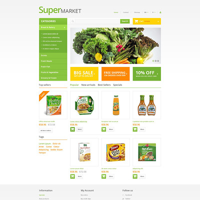 Supermarket PrestaShop Theme (PrestaShop theme for food stores) Item Picture