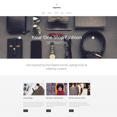 Supreme WordPress Theme (WordPress theme for fashion blogs) Item Picture