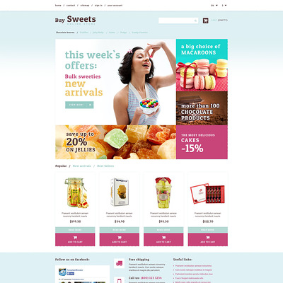 Sweet Store PrestaShop Theme (PrestaShop theme for food stores) Item Picture