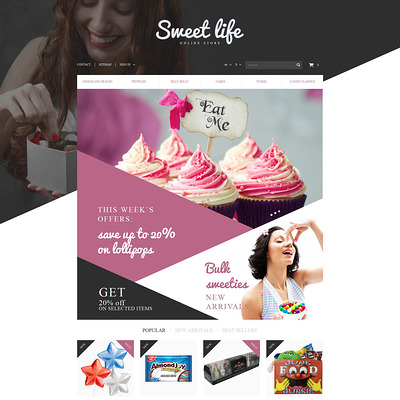 Sweets Shop PrestaShop Theme (PrestaShop theme for food stores) Item Picture