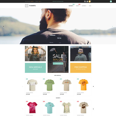 T-Shirts PrestaShop Theme (PrestaShop theme for t-shirt stores) Item Picture