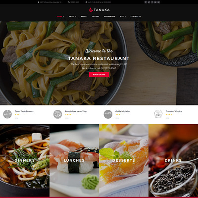 Tanaka (WordPress theme for restaurants) Item Picture