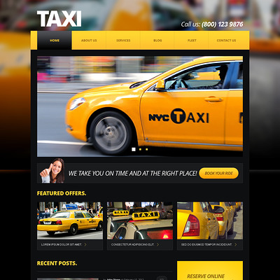 Taxi Center Joomla Template (Joomla template for transportation) Item Picture