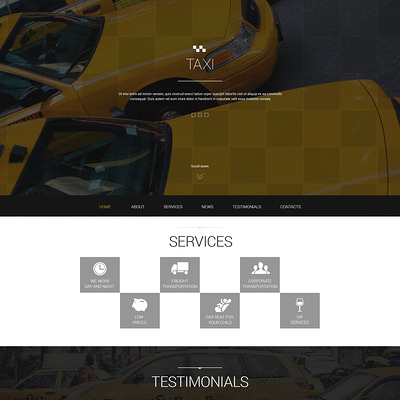 Taxis in Big Cities Joomla Template (Joomla template for transportation) Item Picture