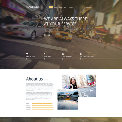 Taxiservice Drupal Template (Drupal theme for transportation websites) Item Picture