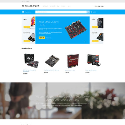 Techno Power Magento Theme (Magento theme for computers and hardware) Item Picture