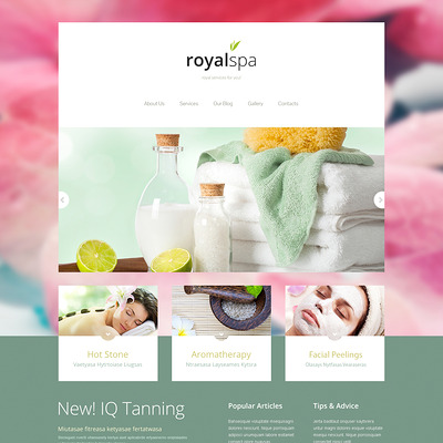 Tender Spa Salon Joomla Template (Joomla template for spas and beauty salons) Item Picture