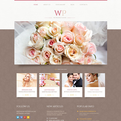 Tender Wedding Planner WordPress Theme (WordPress theme for wedding professionals) Item Picture