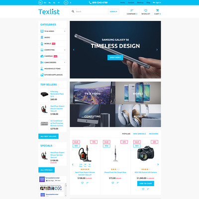 Texlist PrestaShop Theme (PrestaShop theme for electronics stores) Item Picture