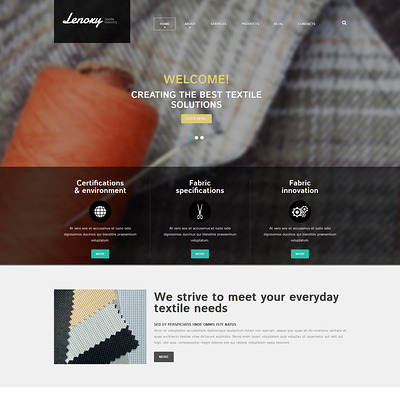 Textile Industry Joomla Template (Joomla template for industrial companies) Item Picture