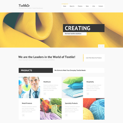 Textile Industry Joomla Template (Joomla template for industrial companies) Item Picture