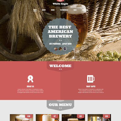 The Best American Brewery WordPress Theme (WordPress theme for restaurants) Item Picture