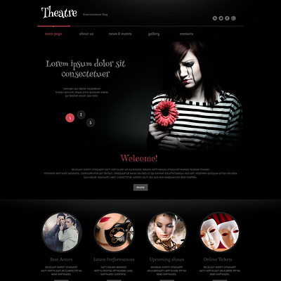 Theater Responsive WordPress Theme (WordPress theme for theaters) Item Picture