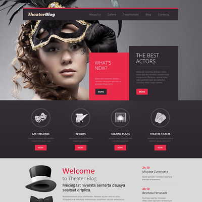 Theater Responsive WordPress Theme (WordPress theme for theaters) Item Picture