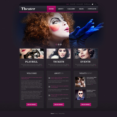 Theater Responsive WordPress Theme (WordPress theme for theaters) Item Picture
