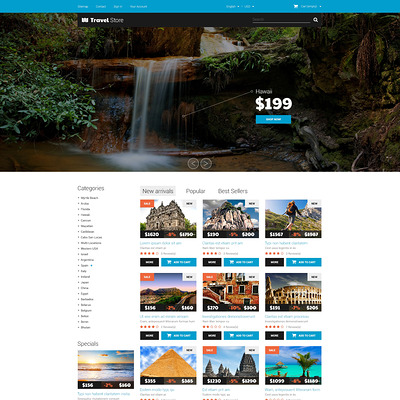 Thrilling Adventures PrestaShop Theme (PrestaShop themes for travel and tourism companies) Item Picture