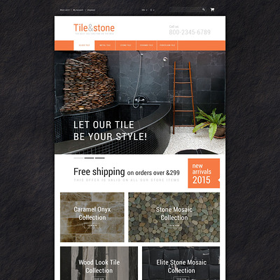 Tile Stone OpenCart Template (OpenCart themes for flooring stores) Item Picture
