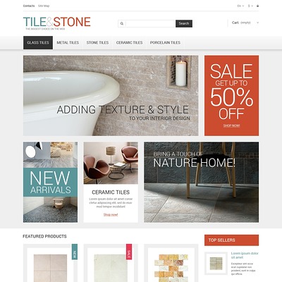 Tile Stone PrestaShop Theme (PrestaShop theme for wood and tile flooring stores) Item Picture